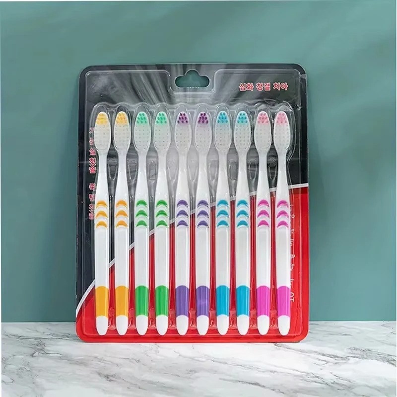 Bamboo Toothbrush - 10 ชิ้น แปรงสีฟันถ่านไม้ไผ่อัลตร้าซอฟท์นาโนสำหรับผู้ใหญ่ ดูแลช่องปากแบบเต็มหัว เครื่องมือทำความสะอาดฟัน