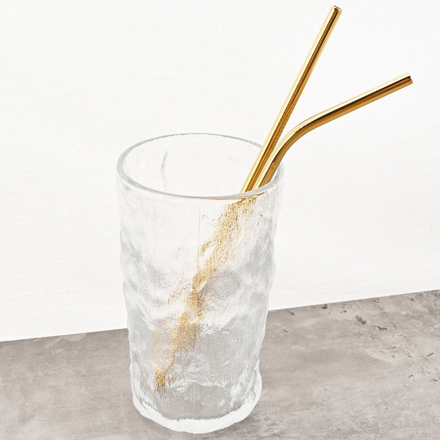 4 ชิ้น reusable gold หลอดชานมน - Reusable Straw บทวิจารณ์และราคา