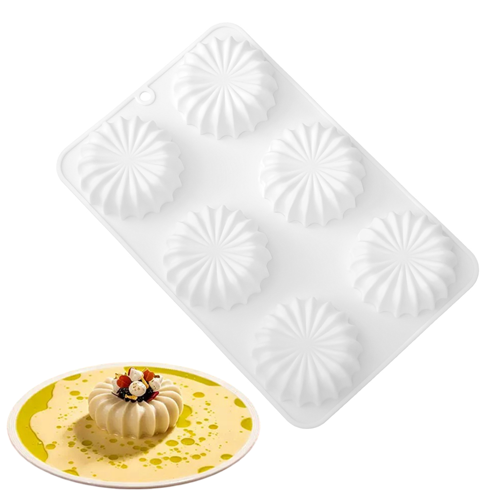 แม่พิมพ์เค้กมูสทรงกลมขอบหยัก 6 - Eco Soap บทวิจารณ์และราคา