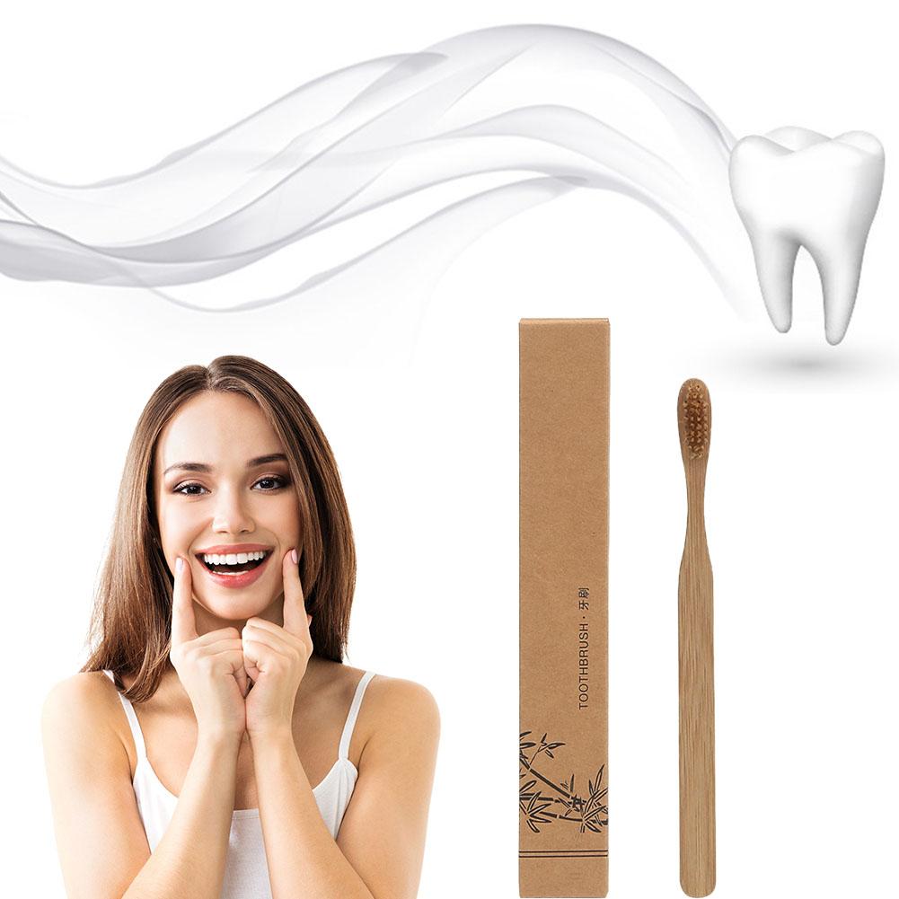 1-100 ชิ้น แปรงสีฟันถ่านไม้ไผ่ - Bamboo Toothbrush บทวิจารณ์และราคา