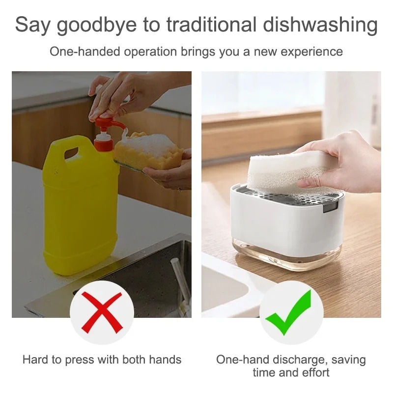 ที่จ่ายสบู่เหลว 2in1 พร้อมที่ว - Eco Sponge บทวิจารณ์และราคา