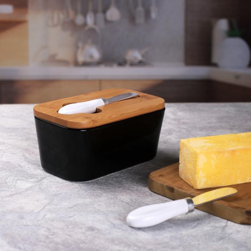 Simple เซรามิคจานเนยไม้ไผ่มีดเ - Bamboo Cutlery บทวิจารณ์และราคา