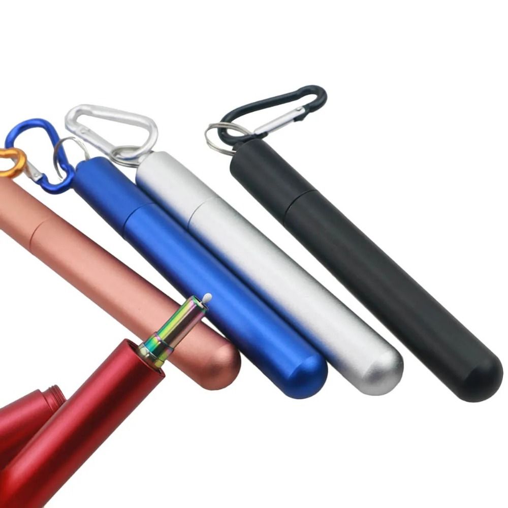 สแตนเลสสตีลแบบพับเก็บได้แบบพกพ - Reusable Straw บทวิจารณ์และราคา